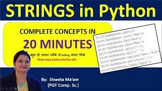 Strings in Python - learn COMPLETE in 20 MINUTES
