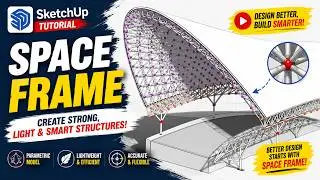 Modeling a Space Frame/Truss Structure in SketchUp | SketchUp Tutorial