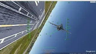 Google Earth Pro flight simulator 2025   Norfolk - Cherry Point