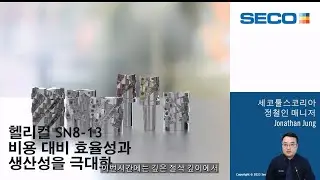 Helical SN8 (헬리컬) 8 코너 다단 직각 밀링 커터 | 세코툴스
