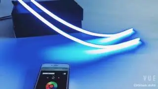chasing rgb +amber turn signal strip light with tube