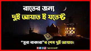 কোরআনের বাণীঃ রাতের জন্য দুটি আয়াতই যথেষ্ট । Sura Al Bakara (আয়াত: ২৮৫-২৮৬) ।