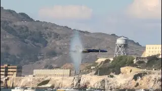 Blue Angels Solo High Speed Sneak Pass at SF Fleet Week 2024