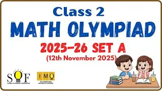 Class 2 Math Olympiad 2025 Set A | SOF IMO Class 2 Maths Olympiad Question Paper 2025-26 Set A