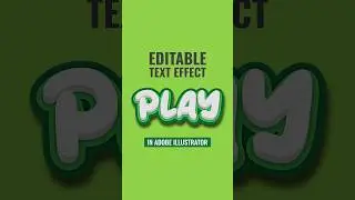 How to create editable text effect in Adobe Illustrator. 
