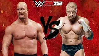 WWE 2K18 Stone Cold Steve Austin vs Triple H