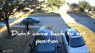 Wyze Cam Pan v3 - Major issue - Does not return back to set position