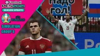Russia vs Denmark Euro 2020 PES 2021 Simulation