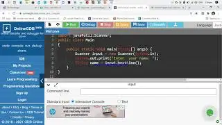 USER INPUT IN JAVA CONSOLE