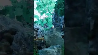 Unreal engine 5 Stylized graphic - studio ghibli style - Blue forest