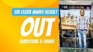 SBI clerk mains result 2024 out. Selected once again..