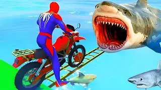 GTA 5 Epic Ragdolls | Spiderman and Super Heroes Jumps/fails  #shorts