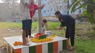 77th Republic day 2026, flag hosting at Jadavpur University Main Hostel