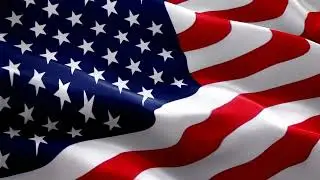 4th July -  American Flag 8 Hours Flapping in the wind. Digitally Created image HD