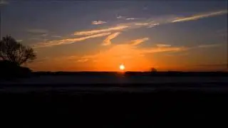 Sonnenuntergang bei Türkheim - Februar 2015