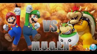 MUGEN - Request by Matt24 - Super Better Mario & Luigi VS Bowser and Bowser Jr.