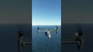 Microsoft Flight Simulator Osprey Flight over the Ocean