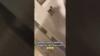 Trying a Japanese Toilet for the first time 😂😂😂😂😂