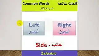 Right and Left in Arabic Language| الیمین | الیسار