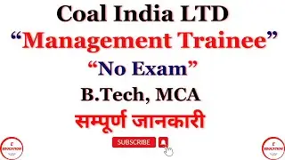 Coal India Management Trainee Recruitment through Gate 2024 II Management Trainee Vacancy in Coal In