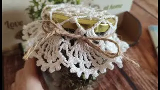 NAPKIN, DECORATION FOR A JAR crochet. PART 1 / crochet napkin