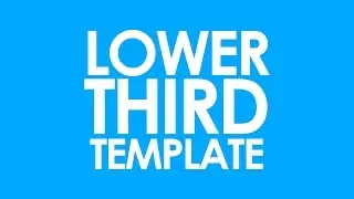Name Lower Third // Adobe After Effects Template Free Download