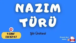 Nazım Türü Nedir? Türk Şiirinde Nazım Türleri 📌/ 9.Sınıf Edebiyat Şiir Ünitesi / Deniz Hoca + PDF 📘📕
