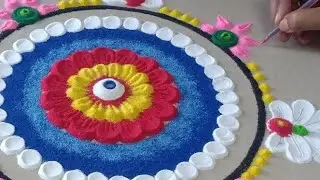 || દીપાવલી રંગોળી || Dipavali Rangoli || Easy Rangoli || Rangoli making