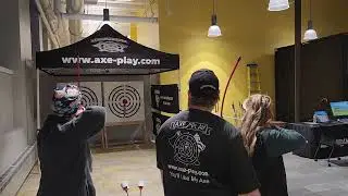 Portable Axe Throwing Setup at SNHU Event | Axe Play Mobile Experience