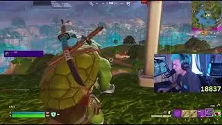 Ninja gets abit too excited