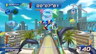 Sonic Free Riders: No Kinect - [Dolphin Resort: Standard] Sonic