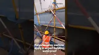Polyurea spray machine apply in airport building waterproof 