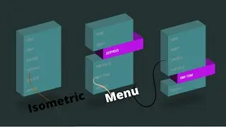 CSS Isometric Menu Hover Effects CSS 3D Menu | 3D layered hover effect