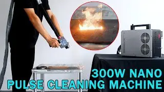 300W Nano Pulse Laser Cleaning Machine: Removing Metal Rust and Oil Stains.