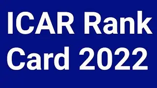 ICAR Rank Card 2022