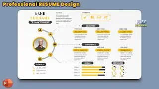 63.Professional Resume or CV design using PowerPoint | Free download | Office 365