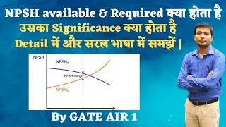 Part 2 : NPSH of centrifugal Pump | NPSH available and NPSH required | NPSH and Cavitation | Hindi