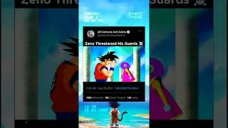 Zeno Threatened his Guards☠️ #dbz #goku #shorts 🔥🔥