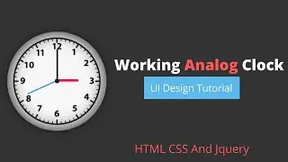 Awesome Working Analog Clock UI Design Step By Step