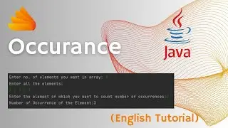 Java Basic Code - Count Occurance of a numbers ( English Tutorial )
