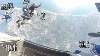 Jumping out of a plane at 14000ft with Chris, a follower of the blog
