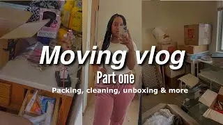 MOVING VLOG | Packing, Cleaning, Unboxing & more! | Daria Lashae