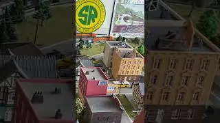 Model Trains in Action on a N Scale Layout by Possum Bayou Model Railroad