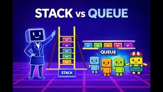Stack vs Queue Explained Visually | Ticky Explains Tech