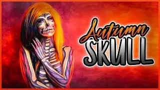 AUTUMN SKULL BODYPAINTING