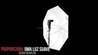 Sombrinha rebatedora branca para flash