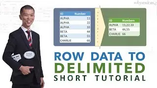 Grouping Same Rows into a Delimited Data | Short Tutorial | Excel Sifu