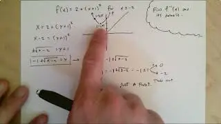 Finding an inverse with a domain restriction - worked example