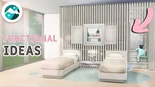 Tutorial 🌸Kids Bedroom Ideas (Functional Platforms) | Snowy Escape & Base Game | No CC | Sims 4