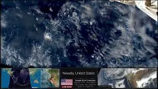 Apr 8 2023 Earth Space View: Snow & glacier covered Mt Shasta volcano (white spot) in CA, from ISS